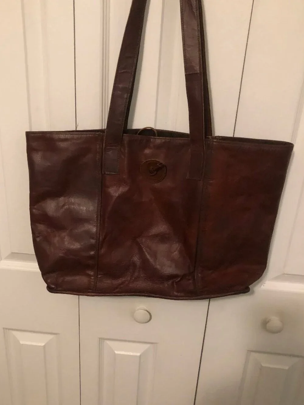 Vintage Leather Tote Bag